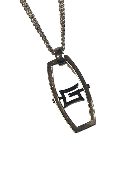 Jewelry - Modern Silver Tone Spinner Pendant Necklace | Geometric Statement Necklace